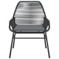 vidaXL Gartenstühle 2 Stk. mit Kissen Schwarz Poly Rattan vidaXL Gartenstühle 2 Stk. mit Kissen Schwarz Poly Rattan