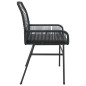 vidaXL Gartenstühle 2 Stk. mit Kissen Schwarz Poly Rattan vidaXL Gartenstühle 2 Stk. mit Kissen Schwarz Poly Rattan