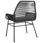 vidaXL Gartenstühle 2 Stk. mit Kissen Schwarz Poly Rattan vidaXL Gartenstühle 2 Stk. mit Kissen Schwarz Poly Rattan