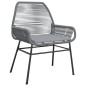 vidaXL Gartenstühle 2 Stk. mit Kissen Grau Poly Rattan vidaXL Gartenstühle 2 Stk. mit Kissen Grau Poly Rattan