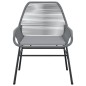 vidaXL Gartenstühle 2 Stk. mit Kissen Grau Poly Rattan vidaXL Gartenstühle 2 Stk. mit Kissen Grau Poly Rattan