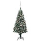 vidaXL Künstlicher Weihnachtsbaum mit Beleuchtung Kugeln Zapfen 150 cm vidaXL Künstlicher Weihnachtsbaum mit Beleuchtung Kugeln Zapfen 150 cm