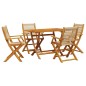 vidaXL 5-tlg. Garten-Essgruppe Polypropylen und Massivholz Beige vidaXL 5-tlg. Garten-Essgruppe Polypropylen und Massivholz Beige