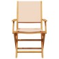 vidaXL 5-tlg. Garten-Essgruppe Stoff und Massivholz Beige vidaXL 5-tlg. Garten-Essgruppe Stoff und Massivholz Beige