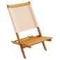 vidaXL Gartenstühle 2 Stk. Beige Massivholz Akazie & Stoff vidaXL Gartenstühle 2 Stk. Beige Massivholz Akazie & Stoff