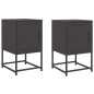 vidaXL Nachttische 2 Stk. Schwarz 36x39x60,5 cm Stahl vidaXL Nachttische 2 Stk. Schwarz 36x39x60,5 cm Stahl