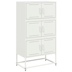 vidaXL Sideboard Weiß 68,5x38,5x123,5 cm Stahl