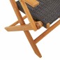 vidaXL Gartenstühle 8 Stk. Klappbar Schwarz Poly Rattan & Massivholz vidaXL Gartenstühle 8 Stk. Klappbar Schwarz Poly Rattan & Massivholz