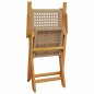 vidaXL Gartenstühle 8 Stk. Klappbar Beige Poly Rattan & Massivholz vidaXL Gartenstühle 8 Stk. Klappbar Beige Poly Rattan & Massivholz