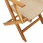 vidaXL Gartenstühle 8 Stk. Klappbar Beige Poly Rattan & Massivholz vidaXL Gartenstühle 8 Stk. Klappbar Beige Poly Rattan & Massivholz