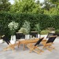 vidaXL Gartenstühle 6 Stk. Klappbar Schwarz Massivholz Akazie vidaXL Gartenstühle 6 Stk. Klappbar Schwarz Massivholz Akazie