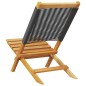 vidaXL Gartenstühle 6 Stk. Klappbar Schwarz Massivholz Akazie vidaXL Gartenstühle 6 Stk. Klappbar Schwarz Massivholz Akazie