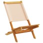 vidaXL Gartenstühle 8 Stk. Klappbar Beige Stoff und Massivholz vidaXL Gartenstühle 8 Stk. Klappbar Beige Stoff und Massivholz