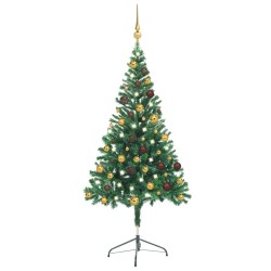 vidaXL Künstlicher Weihnachtsbaum Beleuchtung Kugeln 150cm 380 Zweige