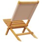 vidaXL Gartenstühle 4 Stk. Klappbar Taupe Stoff und Massivholz vidaXL Gartenstühle 4 Stk. Klappbar Taupe Stoff und Massivholz