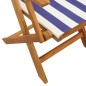 vidaXL Gartenstühle 8 Stk. Klappbar Blau und Weiß Stoff und Massivholz vidaXL Gartenstühle 8 Stk. Klappbar Blau und Weiß Stoff und Massivholz