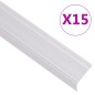 vidaXL Treppenkantenprofile in L-Form 15 Stk. Aluminium 134 cm Silbern vidaXL Treppenkantenprofile in L-Form 15 Stk. Aluminium 134 cm Silbern