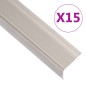 vidaXL Treppenkantenprofile L-Form 15 Stk. Aluminium 134 cm Champagner vidaXL Treppenkantenprofile L-Form 15 Stk. Aluminium 134 cm Champagner