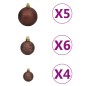 vidaXL Künstlicher Weihnachtsbaum Beleuchtung Kugeln 150cm 380 Zweige vidaXL Künstlicher Weihnachtsbaum Beleuchtung Kugeln 150cm 380 Zweige
