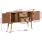 vidaXL Sideboard 110x30x70 cm Massivholz Mango vidaXL Sideboard 110x30x70 cm Massivholz Mango