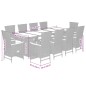 vidaXL 11-tlg. Garten-Essgruppe mit Kissen Schwarz Poly Rattan vidaXL 11-tlg. Garten-Essgruppe mit Kissen Schwarz Poly Rattan