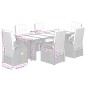vidaXL 7-tlg. Garten-Essgruppe mit Kissen Schwarz Poly Rattan vidaXL 7-tlg. Garten-Essgruppe mit Kissen Schwarz Poly Rattan