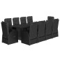 vidaXL 11-tlg. Garten-Essgruppe mit Kissen Schwarz Poly Rattan vidaXL 11-tlg. Garten-Essgruppe mit Kissen Schwarz Poly Rattan