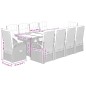 vidaXL 11-tlg. Garten-Essgruppe mit Kissen Schwarz Poly Rattan vidaXL 11-tlg. Garten-Essgruppe mit Kissen Schwarz Poly Rattan