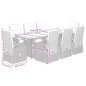 vidaXL 9-tlg. Garten-Essgruppe mit Kissen Schwarz Poly Rattan vidaXL 9-tlg. Garten-Essgruppe mit Kissen Schwarz Poly Rattan