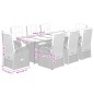 vidaXL 9-tlg. Garten-Essgruppe mit Kissen Schwarz Poly Rattan vidaXL 9-tlg. Garten-Essgruppe mit Kissen Schwarz Poly Rattan