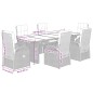 vidaXL 7-tlg. Garten-Essgruppe mit Kissen Schwarz Poly Rattan vidaXL 7-tlg. Garten-Essgruppe mit Kissen Schwarz Poly Rattan