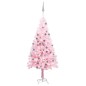 Künstlicher Weihnachtsbaum mit LEDs & Kugeln Rosa 150 cm PVC Künstlicher Weihnachtsbaum mit LEDs & Kugeln Rosa 150 cm PVC