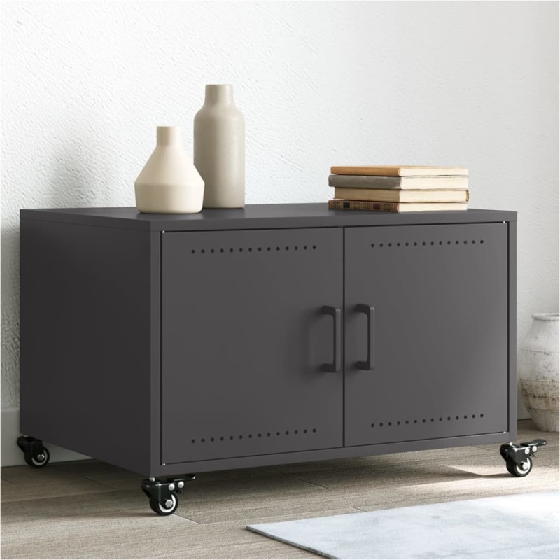 vidaXL Couchtisch Schwarz 68x50x43,5 cm Stahl vidaXL Couchtisch Schwarz 68x50x43,5 cm Stahl