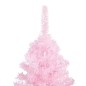 Künstlicher Weihnachtsbaum mit LEDs & Kugeln Rosa 150 cm PVC Künstlicher Weihnachtsbaum mit LEDs & Kugeln Rosa 150 cm PVC
