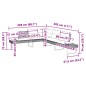 vidaXL Gartensofa in L-Form mit Kissen Grau Poly Rattan und Akazie vidaXL Gartensofa in L-Form mit Kissen Grau Poly Rattan und Akazie