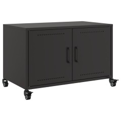 vidaXL TV-Schrank Schwarz 68x39x43,5 cm Stahl