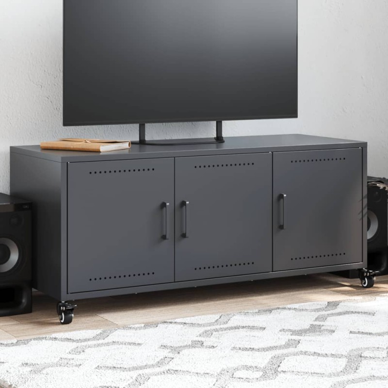 vidaXL TV-Schrank Anthrazit 100,5x39x43,5 cm Kaltgewalzter Stahl vidaXL TV-Schrank Anthrazit 100,5x39x43,5 cm Kaltgewalzter Stahl