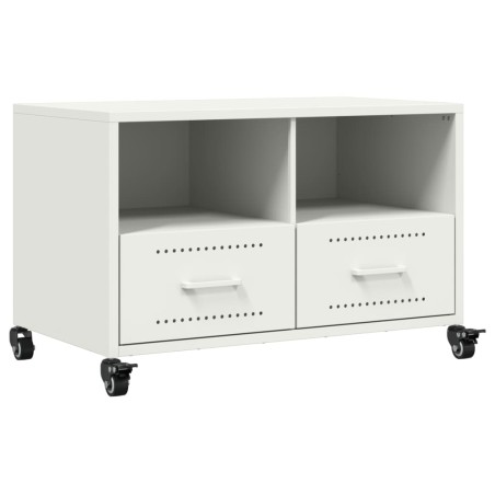 vidaXL TV-Schrank Weiß 68x39x43,5 cm Kaltgewalzter Stahl
