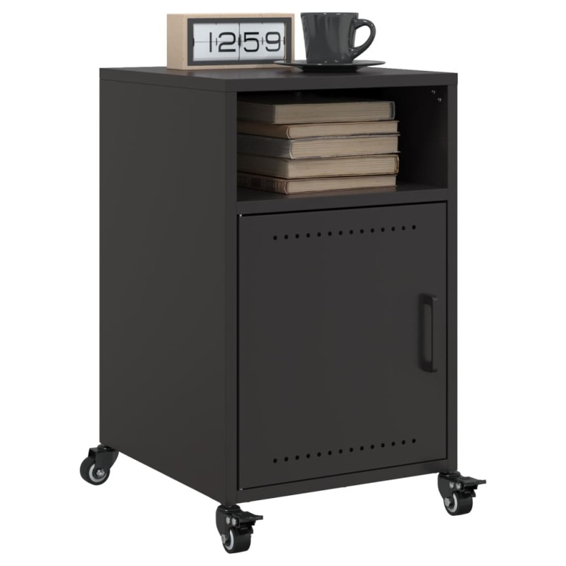 vidaXL Nachttische 2 Stk. Schwarz 36x39x59 cm Stahl vidaXL Nachttische 2 Stk. Schwarz 36x39x59 cm Stahl
