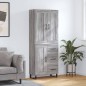 Highboard Grau Sonoma 69,5x34x180 cm Holzwerkstoff Highboard Grau Sonoma 69,5x34x180 cm Holzwerkstoff