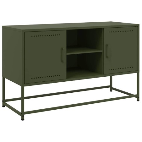 vidaXL TV-Schrank Olivgrün 100,5x39x60,5 cm Stahl
