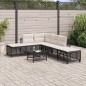 vidaXL 3-tlg. Garten-Ecksofa-Set mit Kissen Schwarz Poly Rattan vidaXL 3-tlg. Garten-Ecksofa-Set mit Kissen Schwarz Poly Rattan
