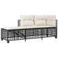 vidaXL 3-tlg. Garten-Ecksofa-Set mit Kissen Schwarz Poly Rattan vidaXL 3-tlg. Garten-Ecksofa-Set mit Kissen Schwarz Poly Rattan