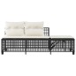 vidaXL 3-tlg. Garten-Ecksofa-Set mit Kissen Schwarz Poly Rattan vidaXL 3-tlg. Garten-Ecksofa-Set mit Kissen Schwarz Poly Rattan
