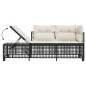 vidaXL 3-tlg. Garten-Ecksofa-Set mit Kissen Schwarz Poly Rattan vidaXL 3-tlg. Garten-Ecksofa-Set mit Kissen Schwarz Poly Rattan