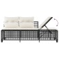 vidaXL 3-tlg. Garten-Ecksofa-Set mit Kissen Schwarz Poly Rattan vidaXL 3-tlg. Garten-Ecksofa-Set mit Kissen Schwarz Poly Rattan