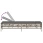vidaXL Sonnenliege mit Auflage Hellgrau Poly Rattan vidaXL Sonnenliege mit Auflage Hellgrau Poly Rattan