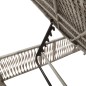 vidaXL Sonnenliege mit Auflage Hellgrau Poly Rattan vidaXL Sonnenliege mit Auflage Hellgrau Poly Rattan