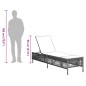 vidaXL Sonnenliege mit Auflage Hellgrau Poly Rattan vidaXL Sonnenliege mit Auflage Hellgrau Poly Rattan