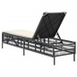 vidaXL Sonnenliege mit Auflage Schwarz Poly-Rattan vidaXL Sonnenliege mit Auflage Schwarz Poly-Rattan